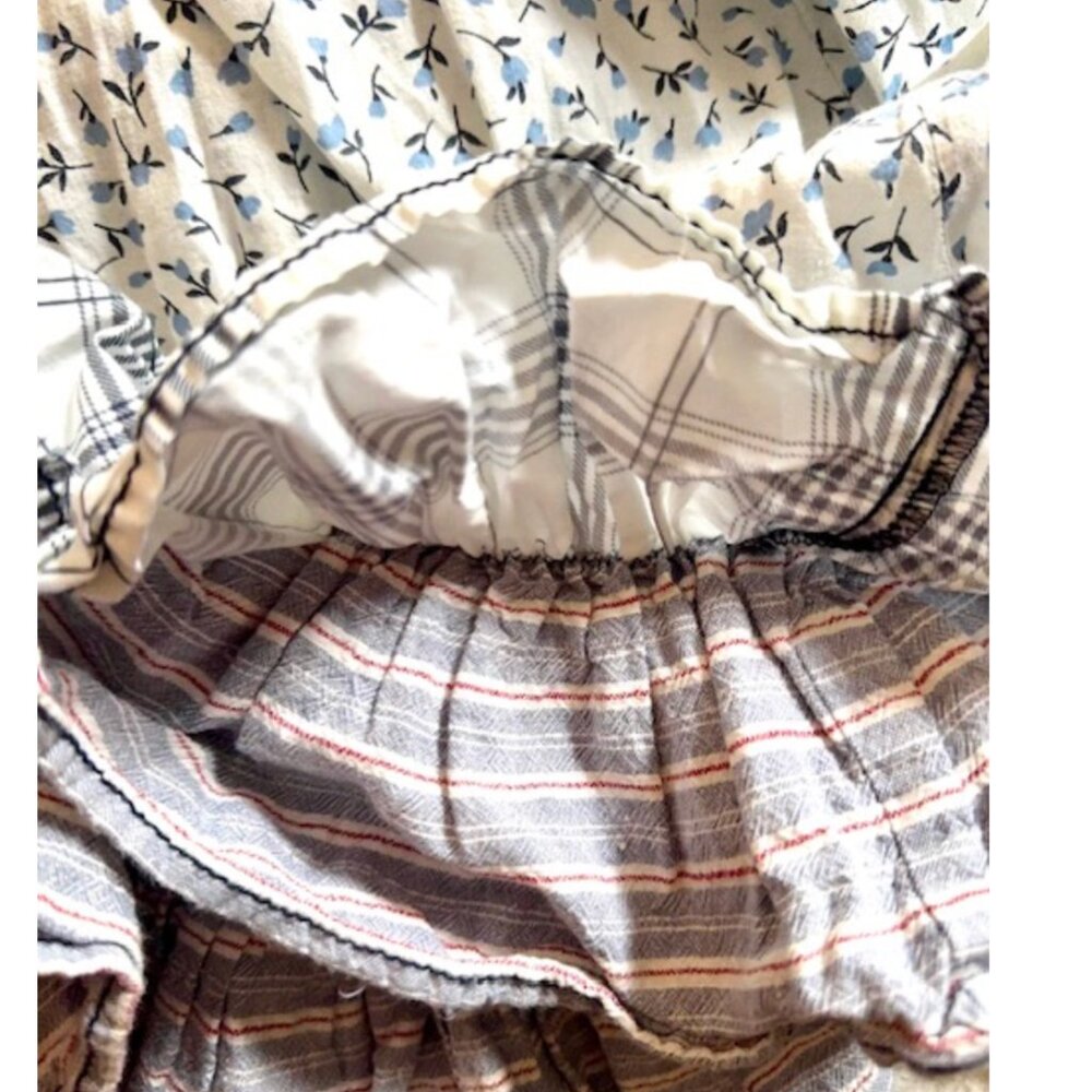 Anthropologie Pilcro Jenna Scoop Neck Drop-Waist Patchwork Dress Boho Cinderella - Picture 13 of 16